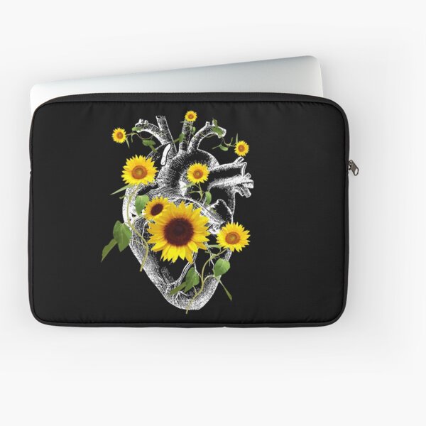 Aperçu de l'œuvre Printemps floral Coeur humain, fleur de coeur, tournesols, floral jaune créée et vendue par Collagedream.
