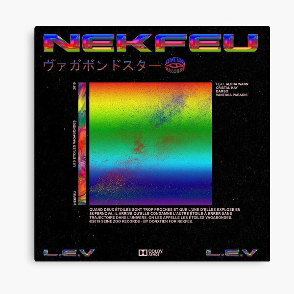 Nekfeu - Les étoiles Vagabondes. Impression sur toile