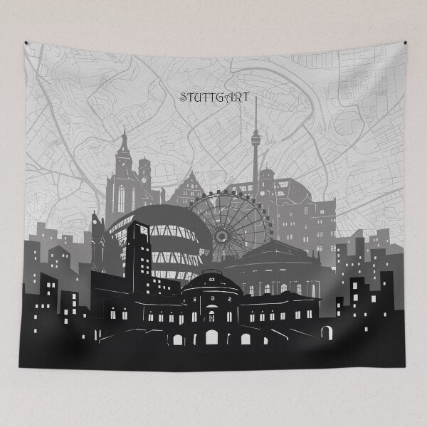 Item preview, stuttgart skyline designed and sold by BekimART2.