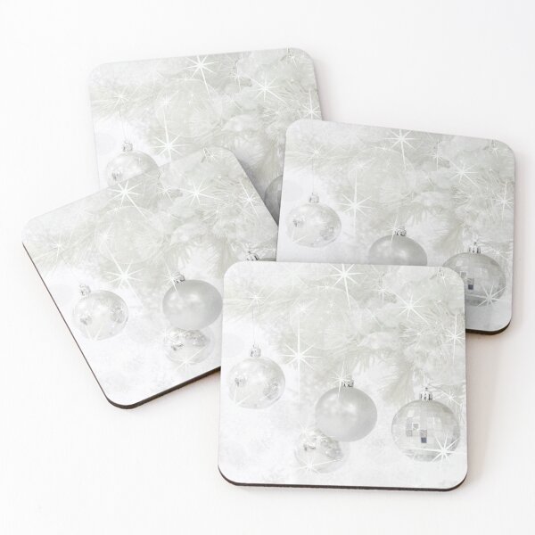 Item preview, Silver Christmas defocused bokeh pattern wallpaper. Abstract Christmas Background.  designed and sold by IaroslavB.