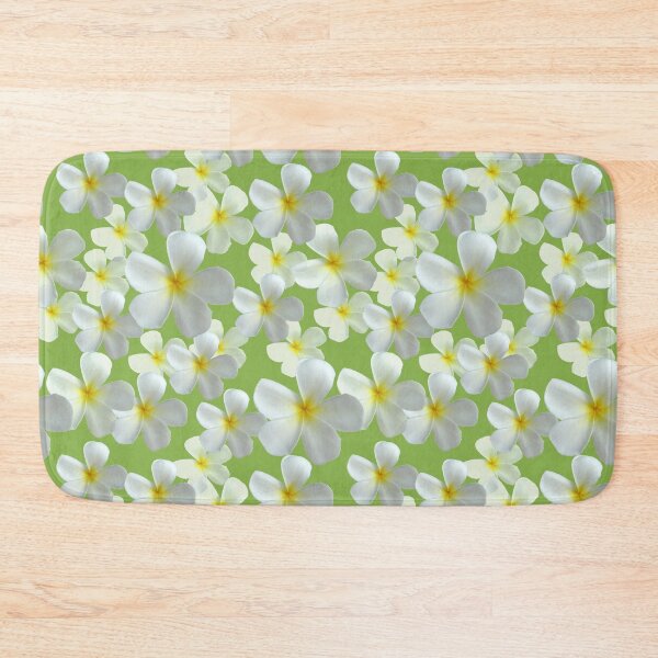 Item preview, Frangipani - White and Yellow on Light Green designed and sold by STHogan.