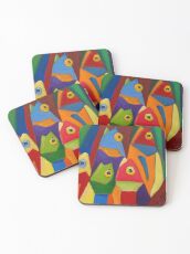 Cube Fish Coasters