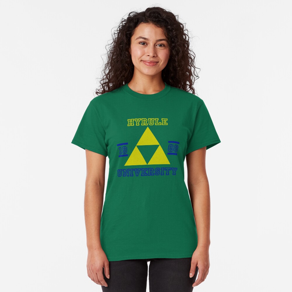 T-shirt classique « HYRULE UNIVERSITY bleu»