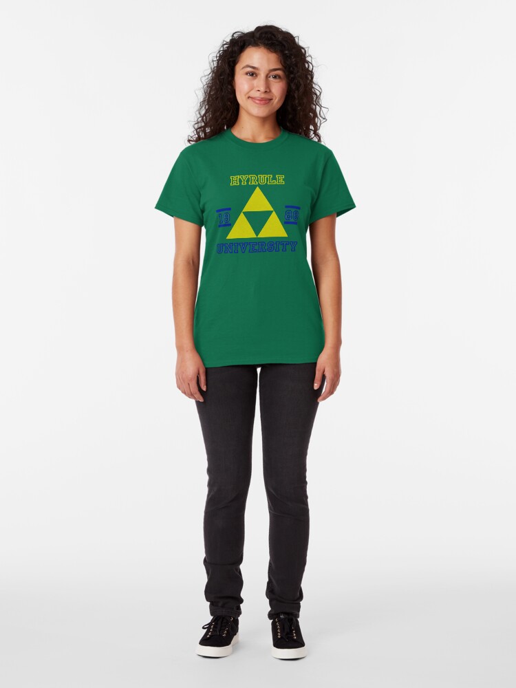 T-shirt classique ''HYRULE UNIVERSITY bleu' : autre vue