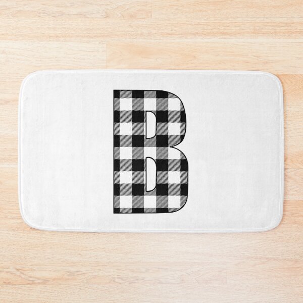 Item preview, Letter B Monogram Black and White Buffalo Plaid/Check designed and sold by Gsallicat.