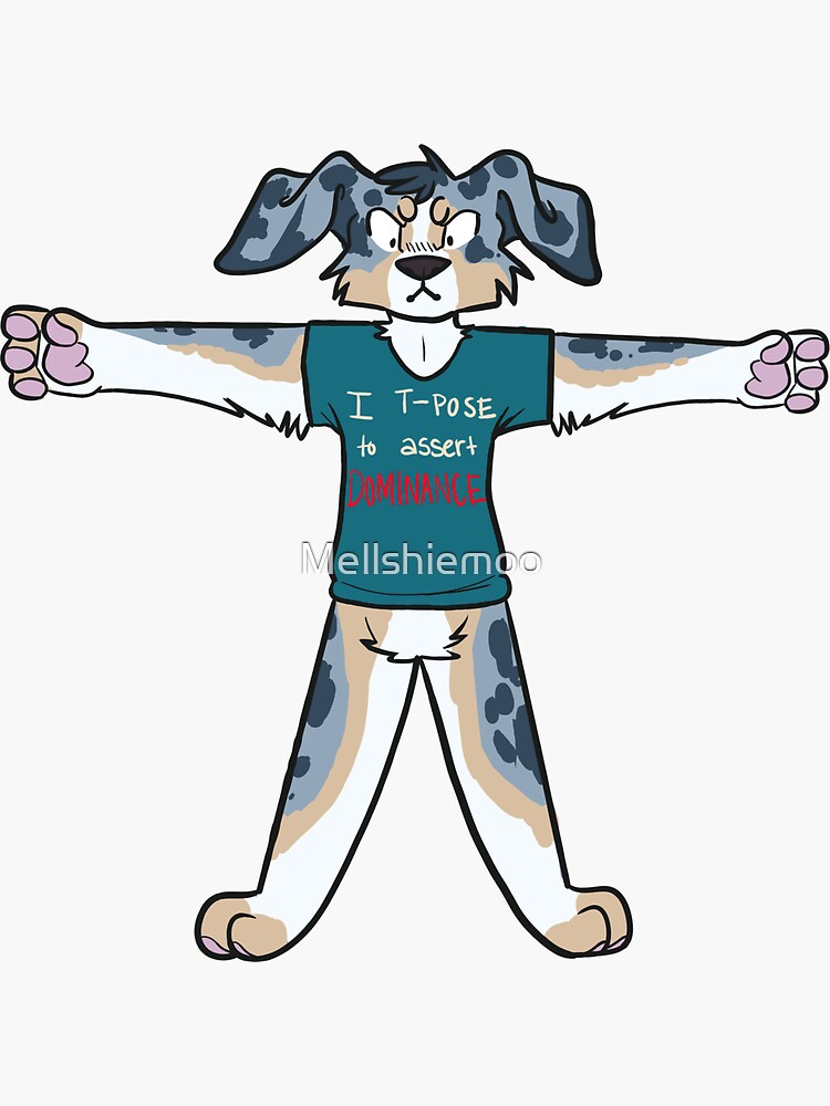 Fiona T-Pose Sticker for Sale by cappertillar