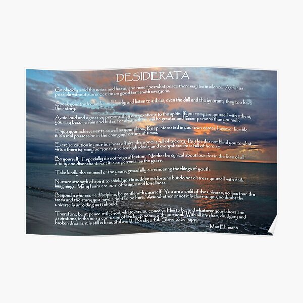 Desiderata Poster