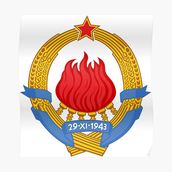 Yugoslavia Socialist Federal Republic Emblem (1945 - 1992) Poster