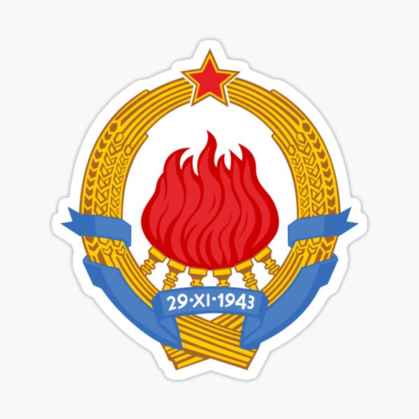 Yugoslavia Socialist Federal Republic Emblem (1945 - 1992) Sticker