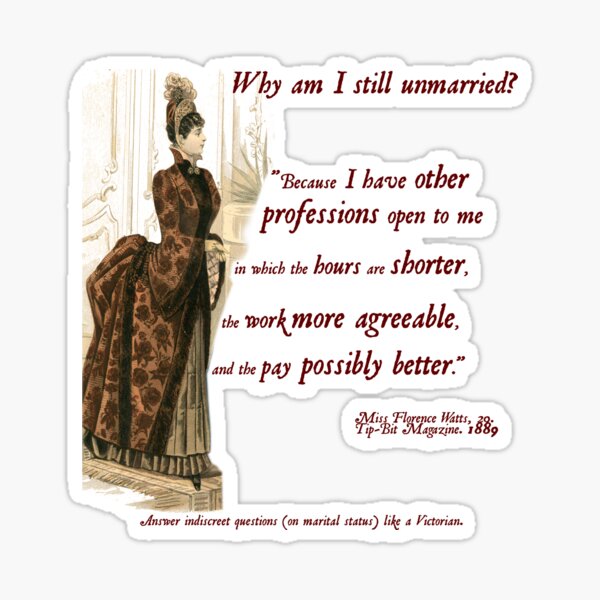 Aperçu de l'œuvre Victorian Spinster Pride 02 : conditions de travail créée et vendue par Merrianith.