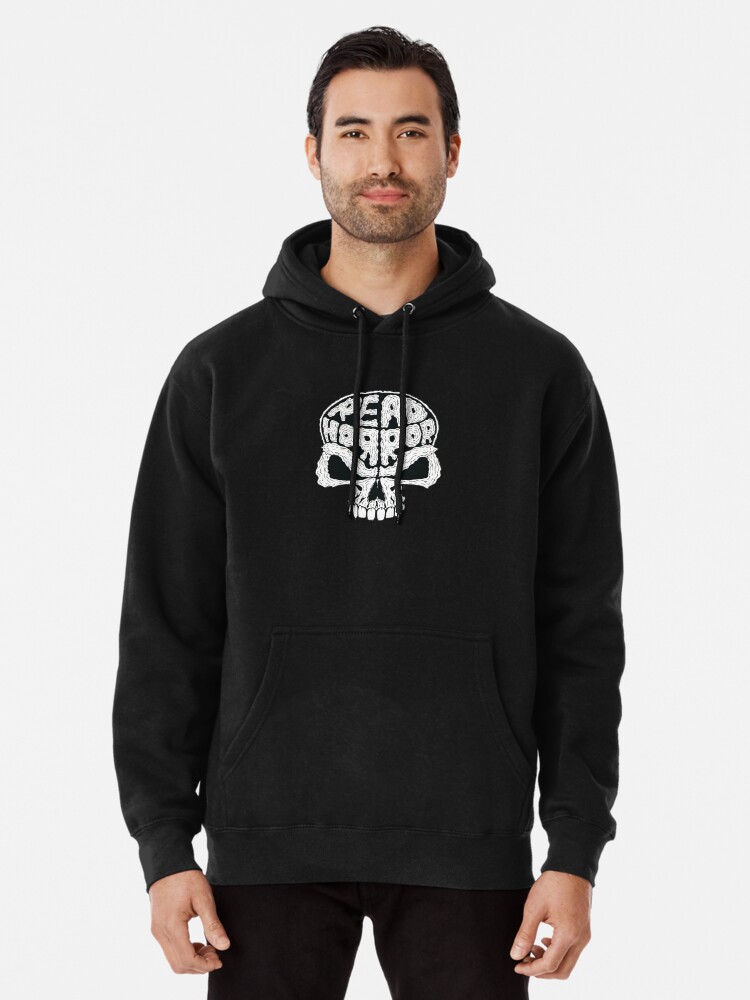 all horror hoodie black and white