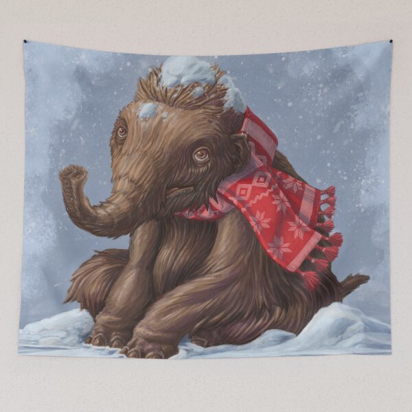 Item preview, Winter Baby (Mammuthus primigenius) designed and sold by CoffeeBlack Illustration.