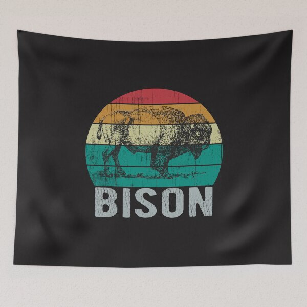 Item preview, Cool Bison Vintage Sunset Animal Design designed and sold by UrbanHype.