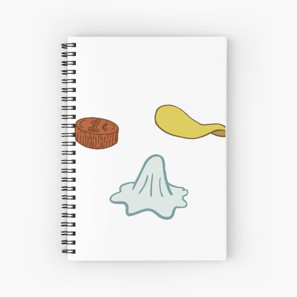 Napkin, chip and penny Spongebob Spiral Notebook for Sale by Eggcelantarts