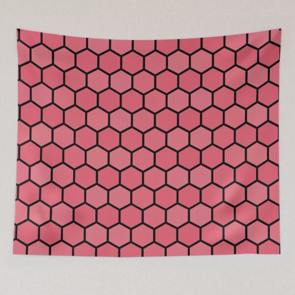 Item preview, Rose Pink Hexagonal Pattern designed and sold by Poetic Patterns Studio.