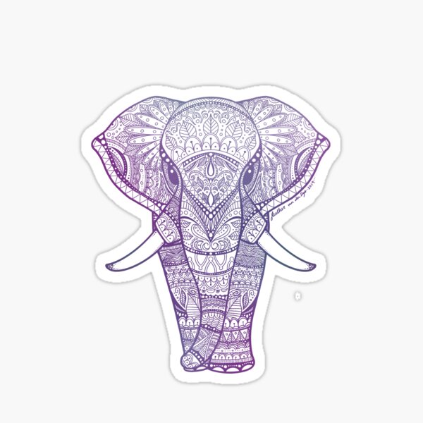 Mandala-zen | Elephant Sticker
