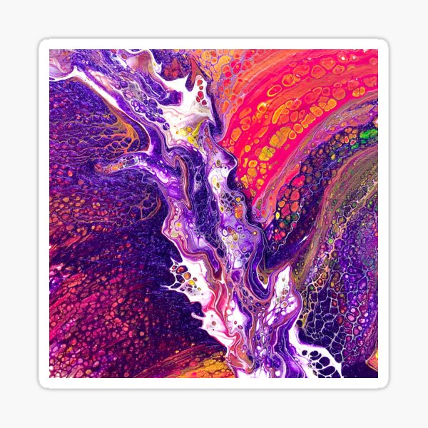“Splash” Acrylic Fluid Art Sticker