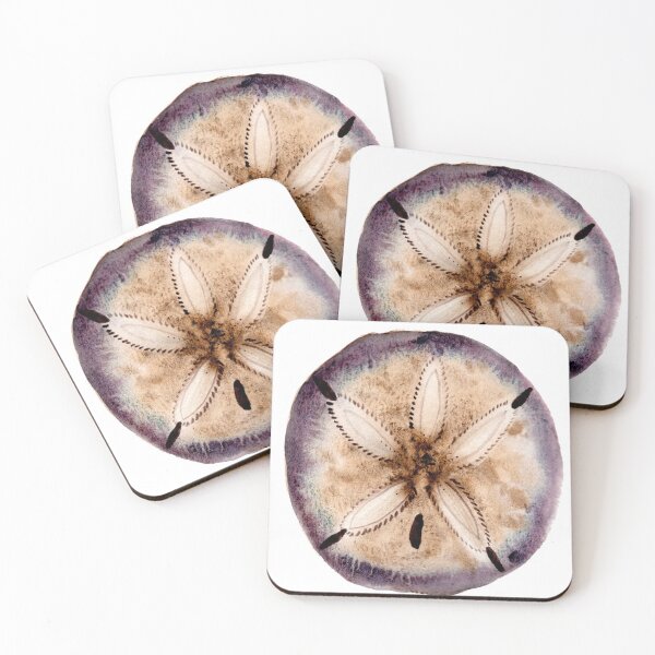 Item preview, Purple Brown Watercolor Sand Dollar designed and sold by Dani Reber.
