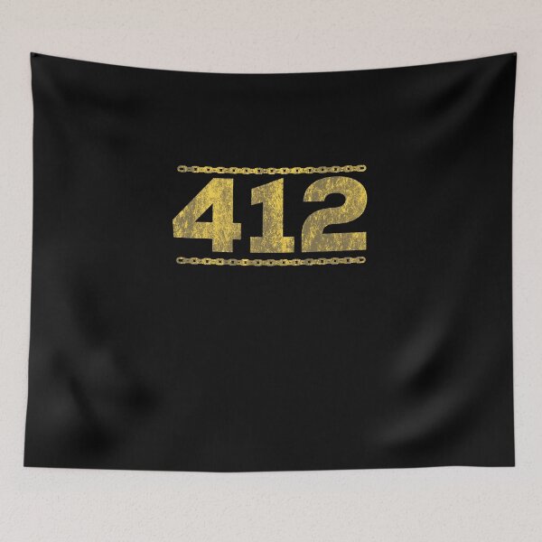 Item preview, 412 Pittsburgh Gold Distressed Chain Pittsburgh Retro DistressedGift designed and sold by carlhunt99.