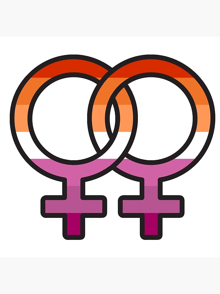 Wlw Lesbian Pride Symbols Photographic Print For Sale By Emptyatlas Redbubble