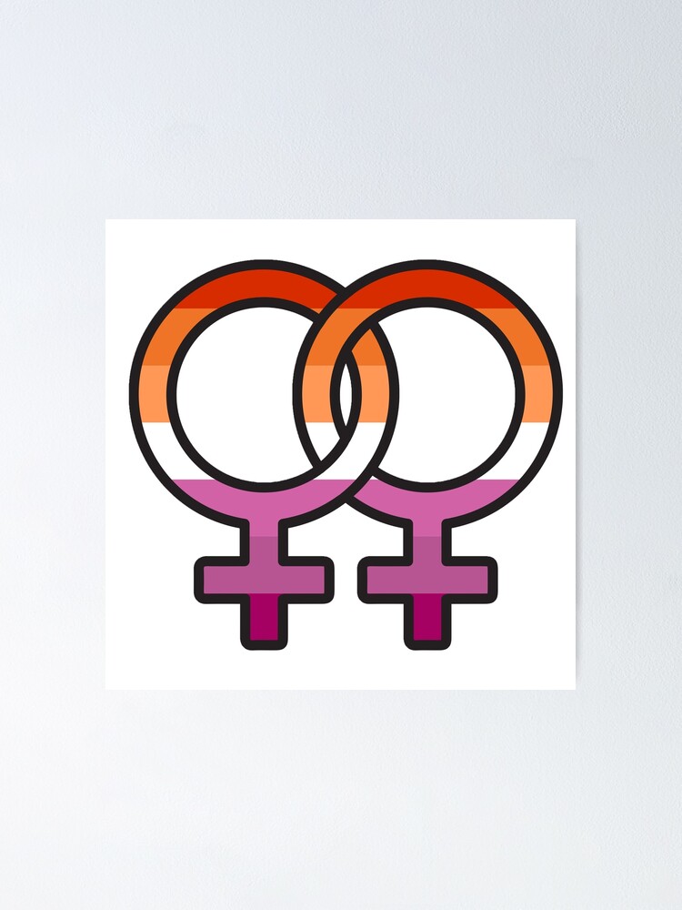 Wlw Lesbian Pride Symbols Poster For Sale By Emptyatlas Redbubble