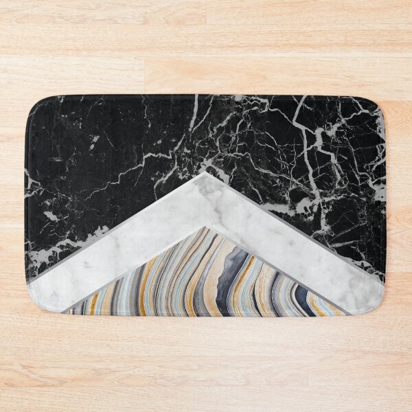 Item preview, Stone Arrow Pattern - Black, White & Blue Marble #182 designed and sold by Natural Collective.