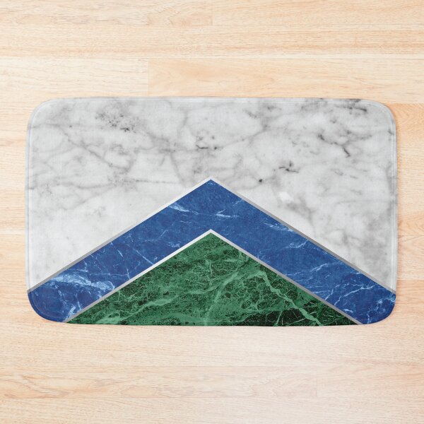 Item preview, Stone Arrow Pattern - White, Blue & Green Marble #220 designed and sold by Natural Collective.