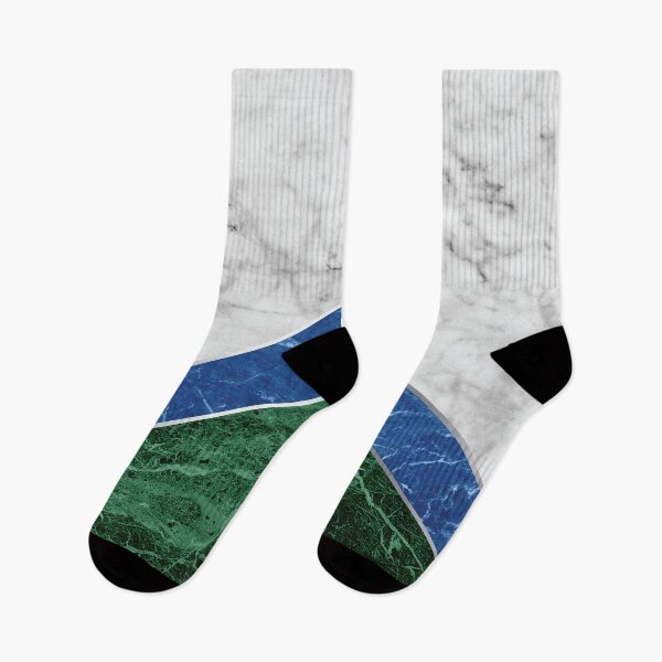 Item preview, Stone Arrow Pattern - White, Blue & Green Marble #220 designed and sold by Natural Collective.