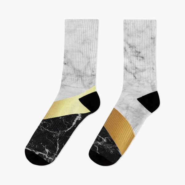 Item preview, Stone Arrow Pattern - White & Black Marble & Gold #147 designed and sold by Natural Collective.