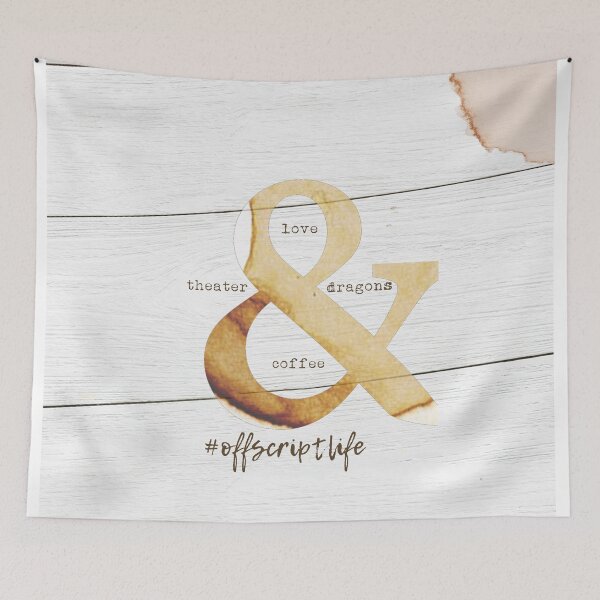 Item preview, Off-Script & Over-Caffeinated: LOVE-COFFEE-THEATER-DRAGONS designed and sold by barefacedgirl.