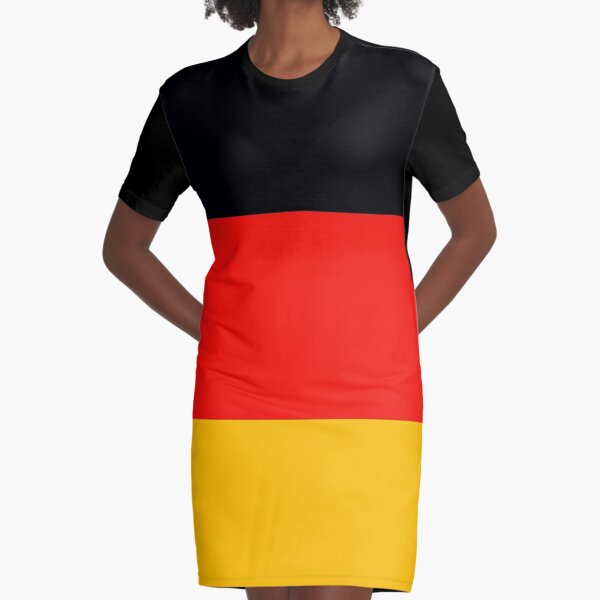 German National Flag  Graphic T-Shirt Dress