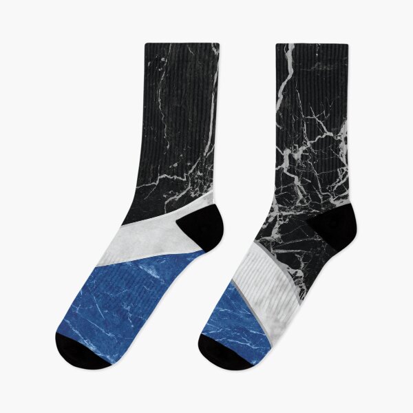 Item preview, Stone Arrow Pattern - Black, White & Blue Marble #227 designed and sold by Natural Collective.