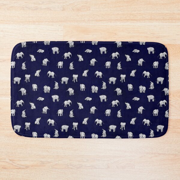 Item preview, Indian Baby Elephants in Navy Blue designed and sold by Plastic Memory Archive.