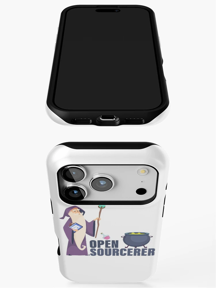 Thumbnail 3 of 4, iPhone Case, Open Source Sourcerer Wizard Coding Programming designed and sold by yellowdellow.