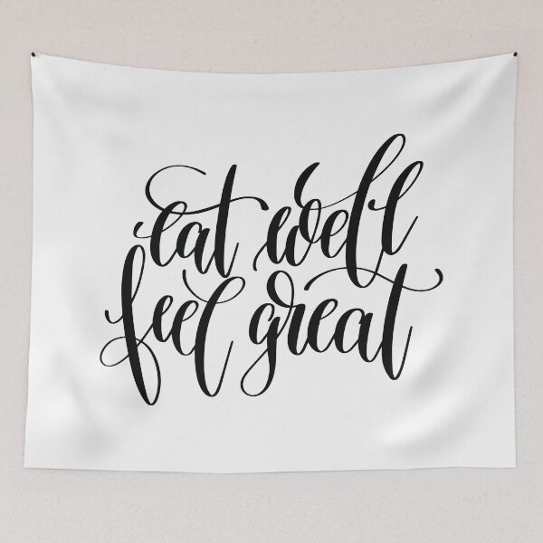 Item preview, Eat Well Feel Great Inspirational Quotes designed and sold by ProjectX23.