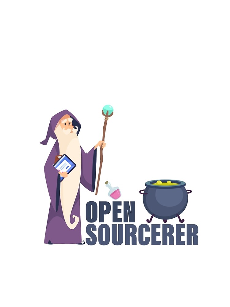 Thumbnail 5 of 5, A-Line Dress, Open Source Sourcerer Wizard Coding Programming designed and sold by yellowdellow.
