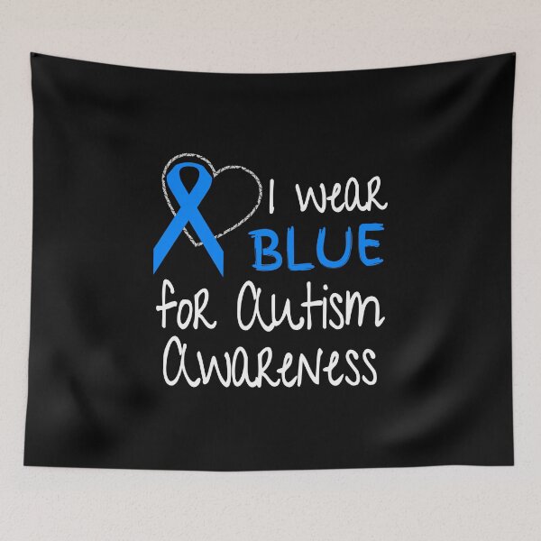 Item preview, I Wear Blue For Autism Awareness Ribbon design designed and sold by nikkidawn74.