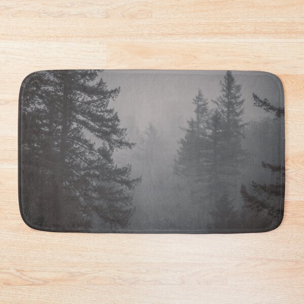 Item preview, Forest Fog - Black and White Trees on a Mountain Foggy Trees Mountains Forest Pacific Northwest Wall Tapestry designed and sold by artcascadia.
