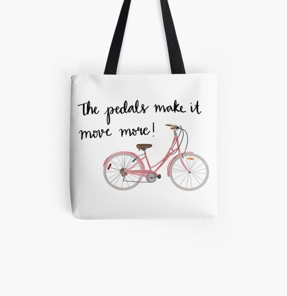 The pedals make it move more! All Over Print Tote Bag