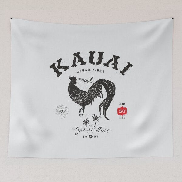 Item preview, Vintage Kauai Garden Isle Aloha State with Chicken designed and sold by mshep67.