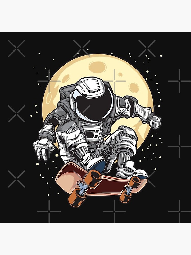 Lámina rígida «Estrella de skate Genial astronauta. Astronauta. Luna» de  mohitbhakre | Redbubble