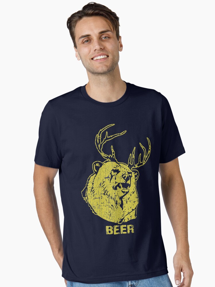 Thumbnail 1 of 7, Essential T-Shirt, Bear + Deer = Beer designed and sold by jacobcdietz.