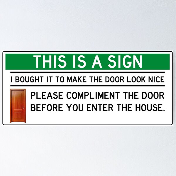 Funny Door Sign Posters for Sale