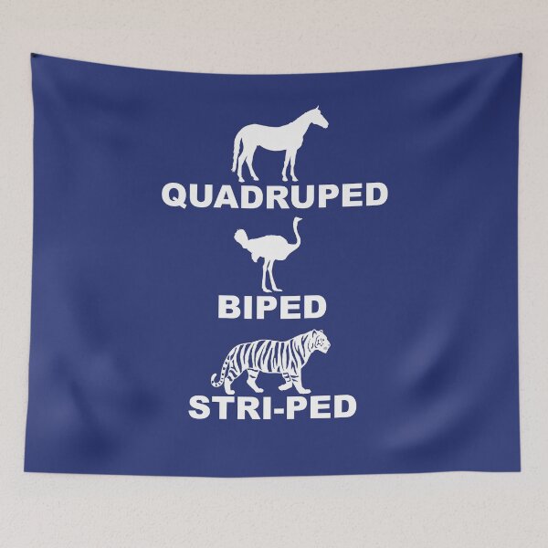 Item preview, Quadruped Biped Stri-ped Funny Zoology Horse Ostrich Tiger designed and sold by AricHutfles.