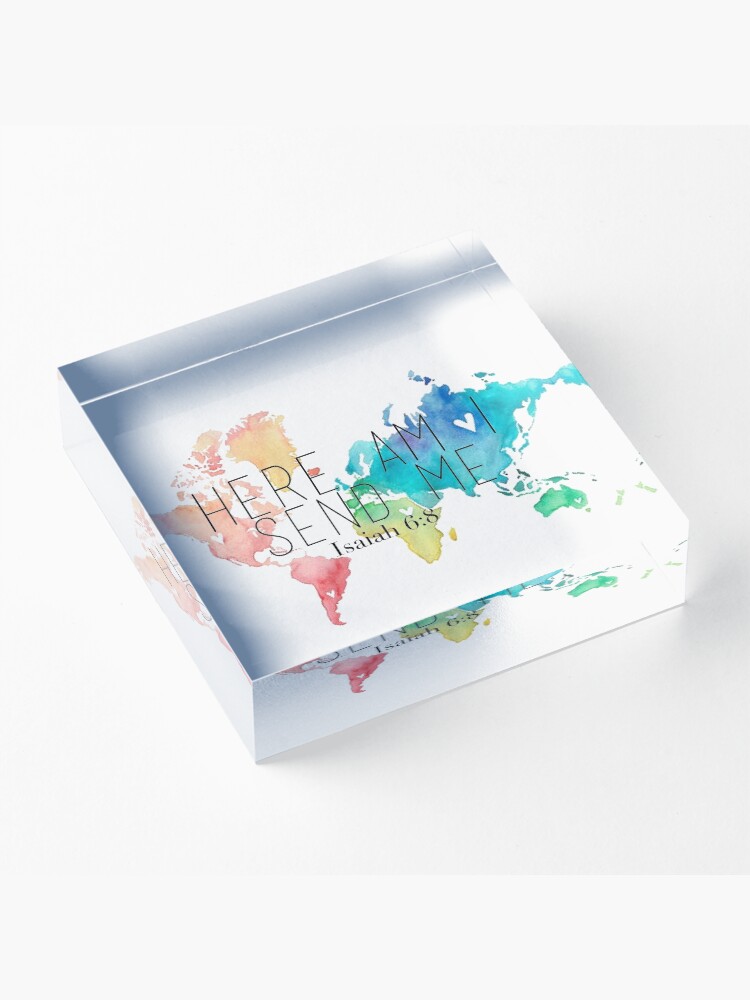 Alternate view of Here am I, Father Acrylic Block
