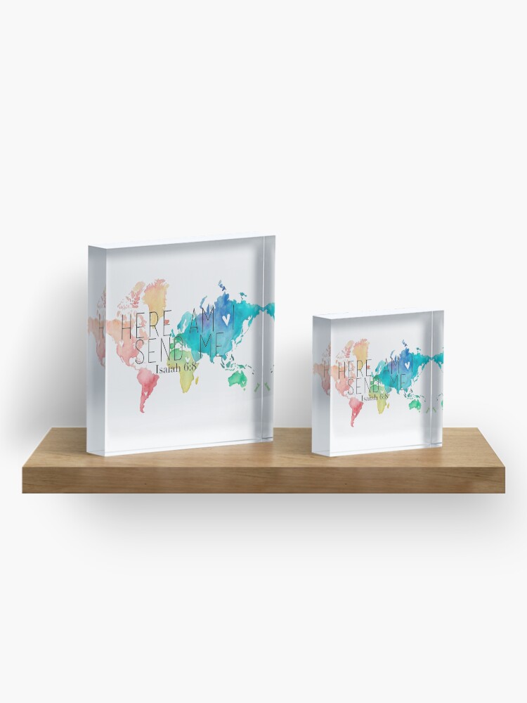 Alternate view of Here am I, Father Acrylic Block