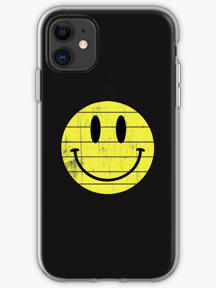 Acid House Retro Distressed 19 Rave Techno Music Iphone Case Cover By Urbanhype Redbubble