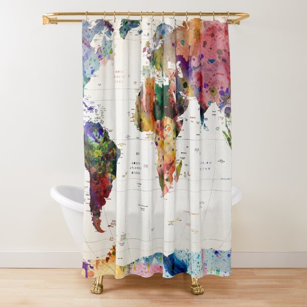 map Shower Curtain