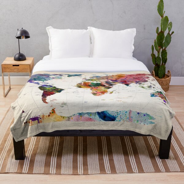 map Throw Blanket