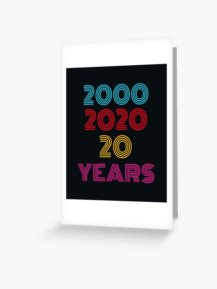 Carte De Vœux Ans De Joyeux Anniversaire De 00 A Vingt Ans Par Trenddesigns24 Redbubble